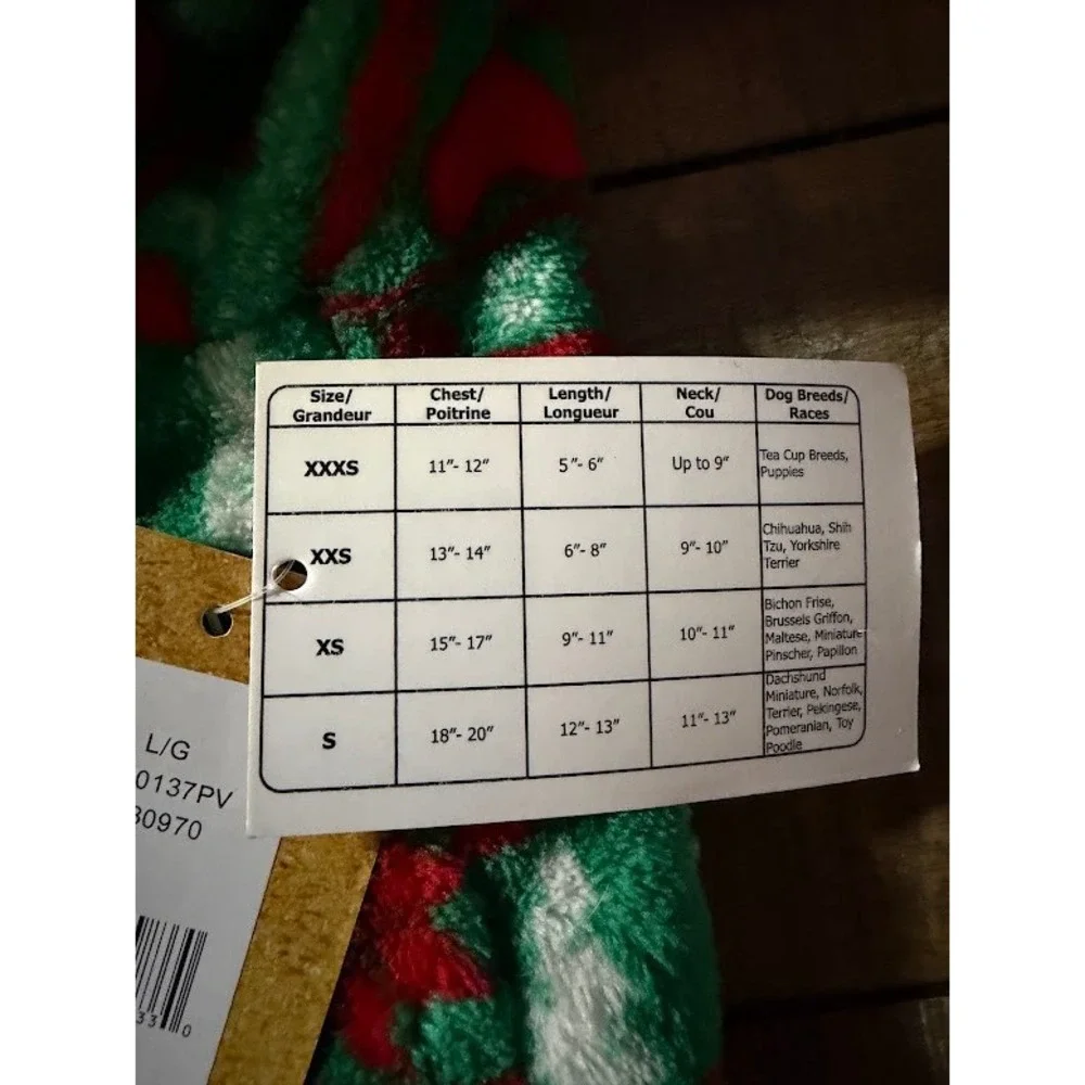 Tis the Season Dog Pajamas Large Green Red Fair Isle Fleece Holiday Pet Clothes